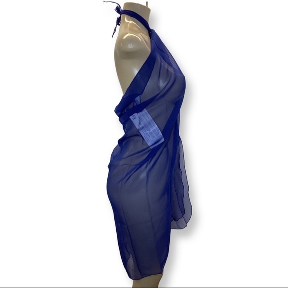 Zuliana Dark Blue Cover Up/Sarong. Made in USA. New With Tags. - Picture 3 of 3